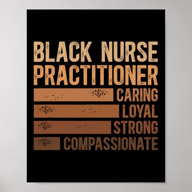 Affiche Infirmière praticienne noire Infirmière afro-améri (Devant)