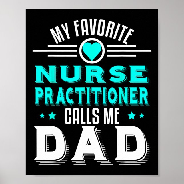Affiche Infirmière praticienne préférée m'appelle papa fêt (Devant)