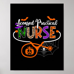 Affiche Infirmière Pratique Autorisée Lpn Halloween Stetho