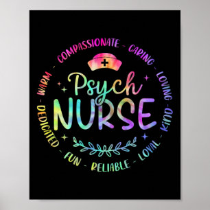 Affiche Infirmière Psychiatrique Rn Santé mentale Psycholo