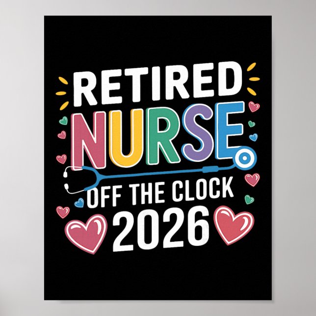 Affiche Infirmière retraitée en dehors des heures 2026 Éco (Devant)