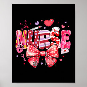 Affiche Infirmière Saint-Valentin Valentine Er Icu Nicu In