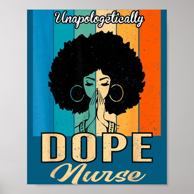 Affiche Infirmière sans excuses vintage - Juneteenth infir (Devant)