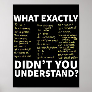 Affiche Infirmière Shorthand Infirmière ou étudiante en so