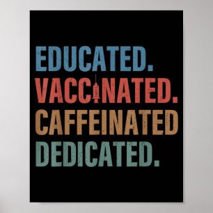 Affiche Infirmière spécialisée vaccinée éduquée