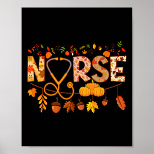 Affiche Infirmière Thanksgiving Infirmière Infirmière Nurs