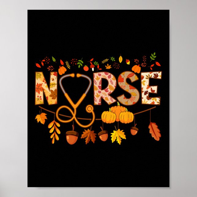 Affiche Infirmière Thanksgiving Infirmière Infirmière Nurs (Devant)