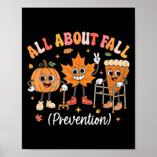 Affiche Infirmière Tout Sur La Prévention Automne Tomber P
