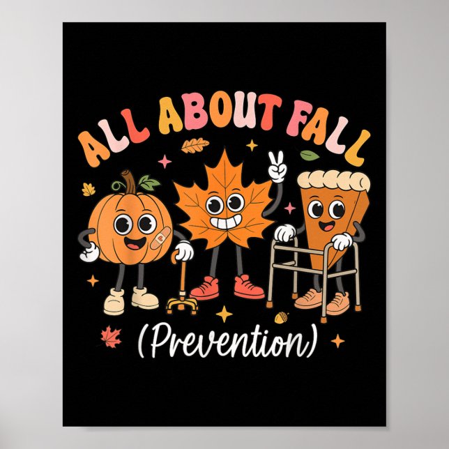 Affiche Infirmière Tout Sur La Prévention Automne Tomber P (Devant)