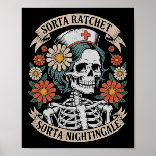 Affiche Infirmière un peu ratchet un peu squelette de Nigh