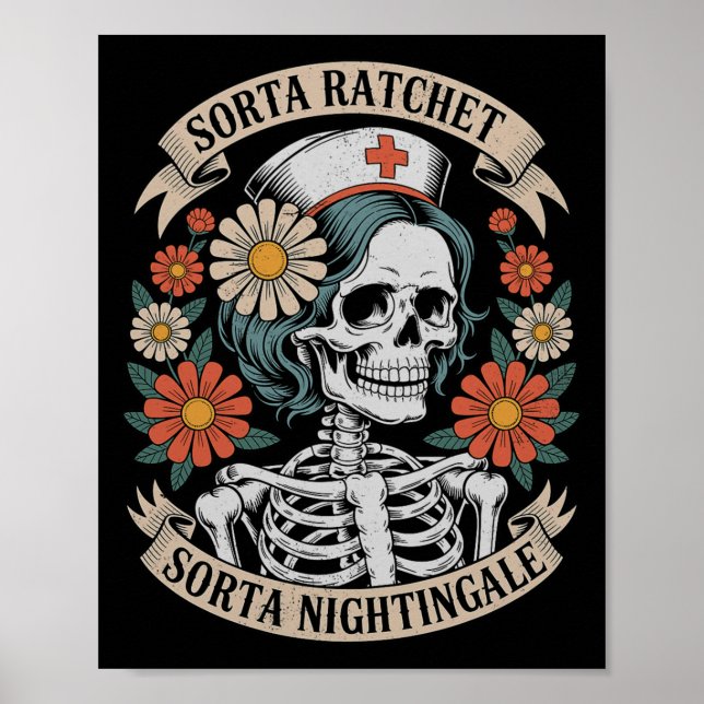 Affiche Infirmière un peu ratchet un peu squelette de Nigh (Devant)
