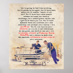 Affiche Infirmière Vous allez élever Inspiration et Motiva