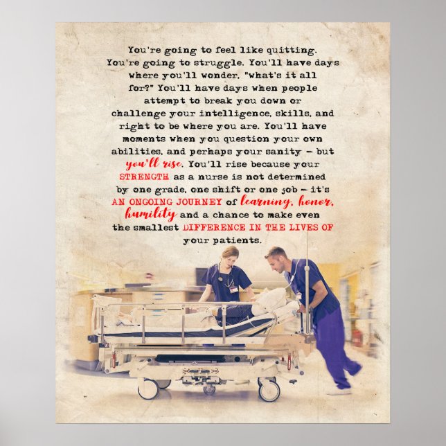 Affiche Infirmière Vous allez élever Inspiration et Motiva (Devant)