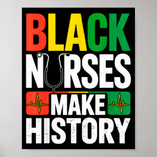 Affiche Infirmières noires font l'histoire Citation de fie