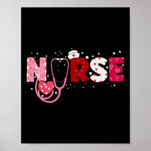 Affiche Infirmières Valentines Coeurs Jour Stethoscope Gif
