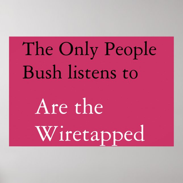 Affiche Influences Bush (Devant)