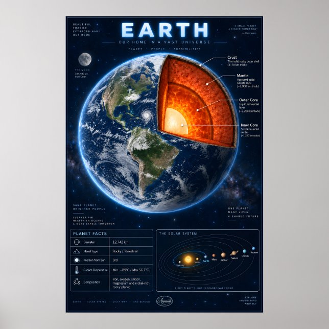 Affiche Infographie scientifique sur la coupe transversale (Devant)