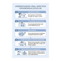 Infographie sur la progression de l'infection vira