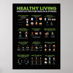 Affiche Infographie sur la santé et la condition physique