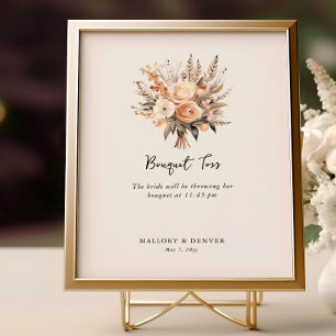 Affiche Informations sur la réception de mariage neutre po
