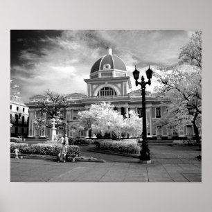 Affiche Infra Red du Parlement à Cienfuegos Cuba appelé