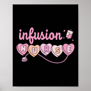 Affiche Infusion Chemo Infusion Infirmière Valentines Jour
