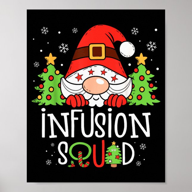 Affiche Infusion Nurse Squad Santa Stethoscope Nurse Chris (Devant)