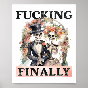 Affiche Ing Finalement Bridesmaid Skeleton Bride Groom Hal