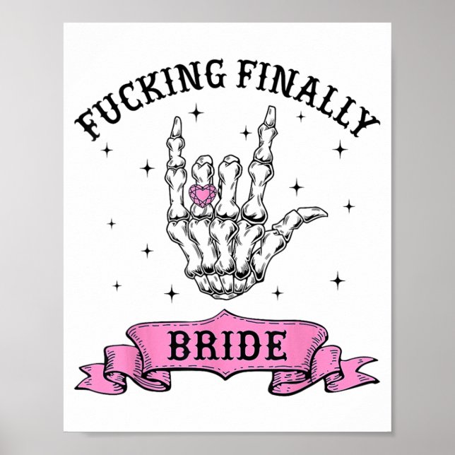 Affiche Ing Finalement Mariée Squelette Bachelorett (Devant)