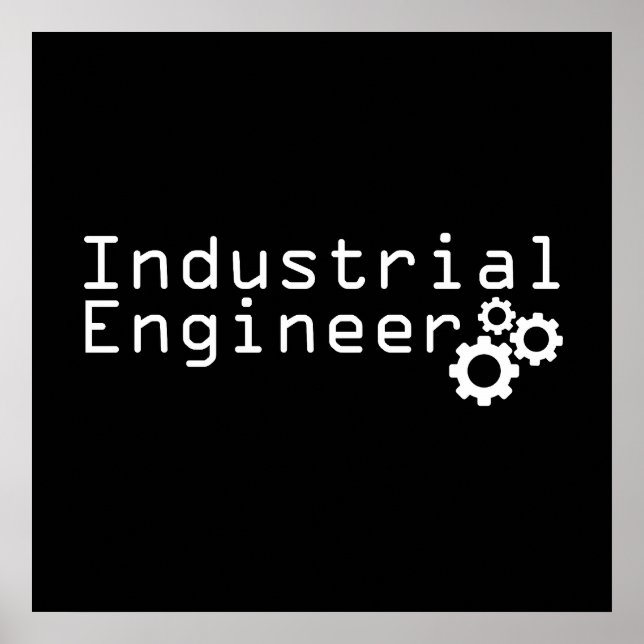 Affiche Ingénierie industrielle Ingénieur drôle (Devant)