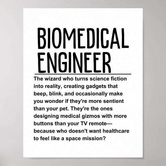 Affiche Ingénieur biomédical (Devant)