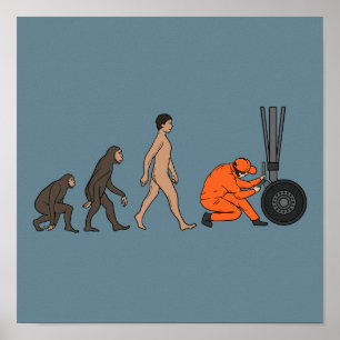 Affiche Ingénieur de l'évolution mécanique de l'avion