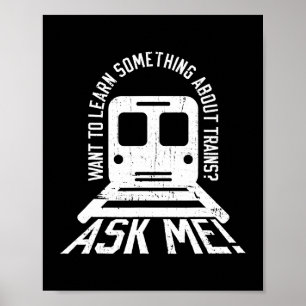 Affiche Ingénieur De Train Et Travailleur De Moteur Ferrov