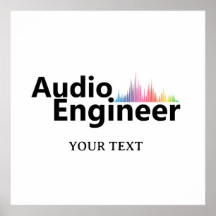 Affiche Ingénieur du son personnalisé Ingénierie audio