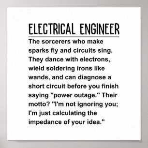 Affiche Ingénieur électrique
