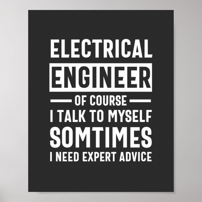Affiche Ingénieur électrique (Devant)