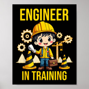 Affiche Ingénieur En Formation Futur Ingénieur En Tenue De