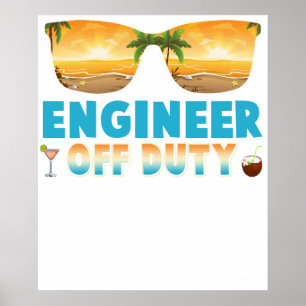 Affiche Ingénieur hors service dernier jour de vacances d'