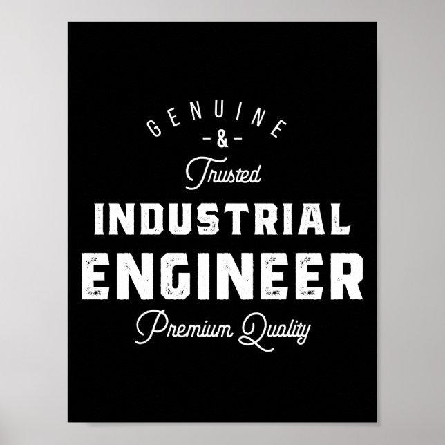 Affiche Ingénieur industriel, cool, ingénieur, ingénierie, (Devant)