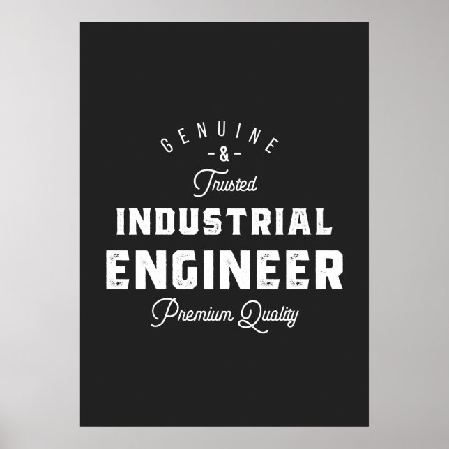 Affiche Ingénieur industriel, cool, ingénieur, ingénierie, (Devant)