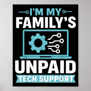 Affiche Ingénieur informaticien drôle, je suis le technici