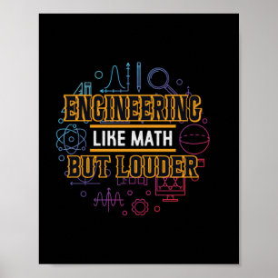 Affiche Ingénieur Ingénieur Comme Math
