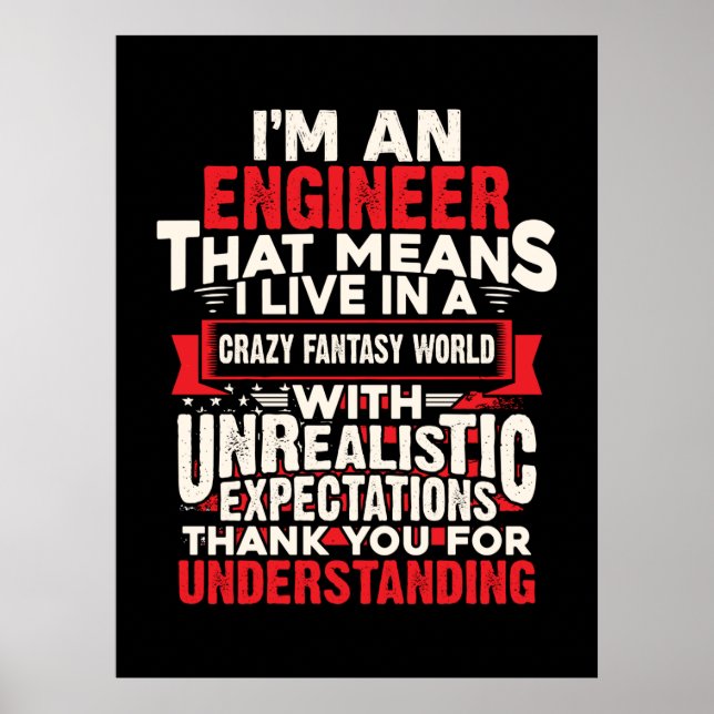Affiche Ingénieur Je Suis Ingénieur (Devant)