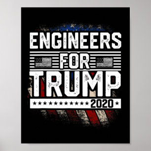 Affiche Ingénieurs pour Trump Réélire Trump
