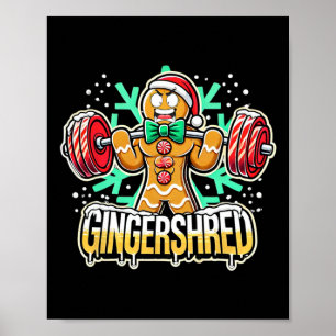 Affiche Ingershé Funny Gingerbread Homme Gym Bodybuilding