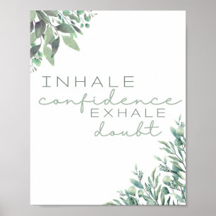 Affiche Inhale Confiance Citation inspirante Imprimer