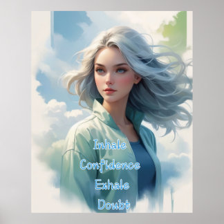 Affiche Inhale Confiance, Exhale Doubt Wall Art