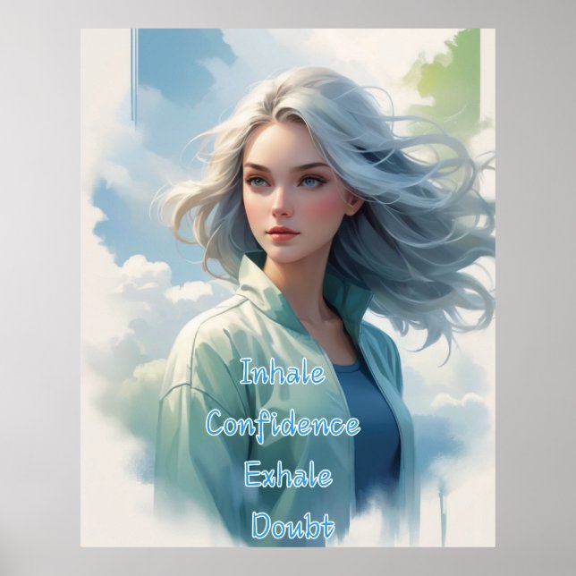 Affiche Inhale Confiance, Exhale Doubt Wall Art (Devant)
