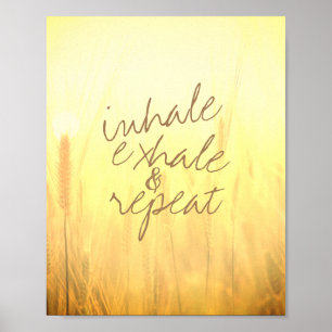 Affiche inhale exhale citation de la nature photo
