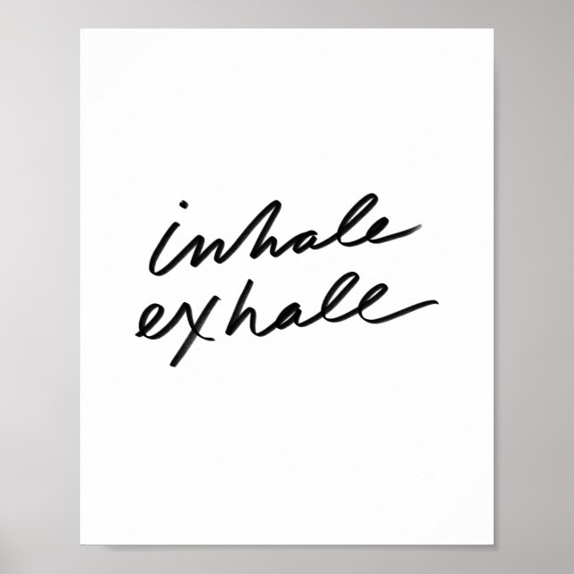 Affiche Inhale Exhale - Devis Motivationnel Décor de burea (Devant)